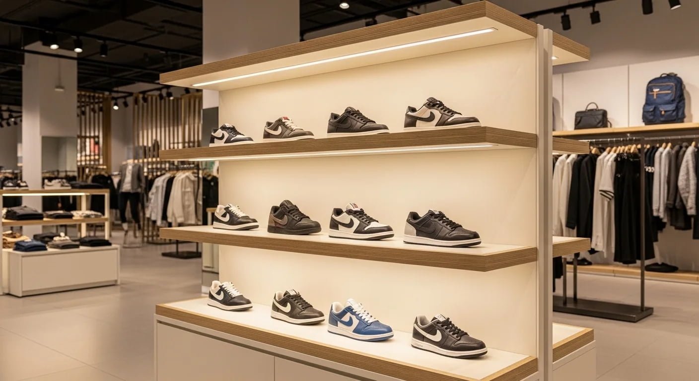 display fixtures Quality control in shopfitting factory