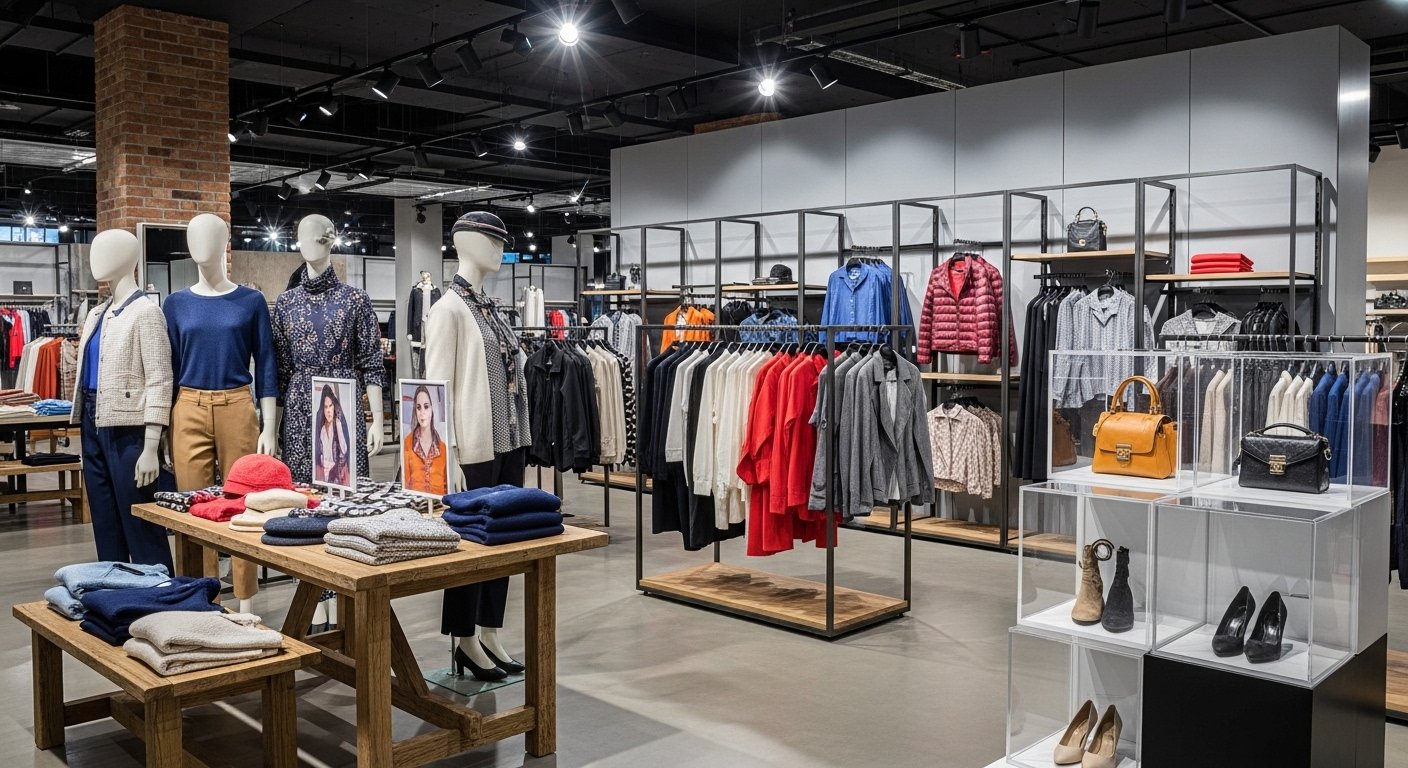 Optimized retail layout with premium display fixtures