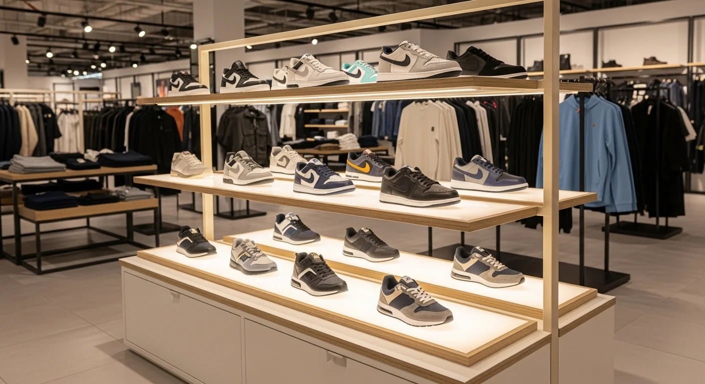 display fixtures CNC metal cutting for shopfittings