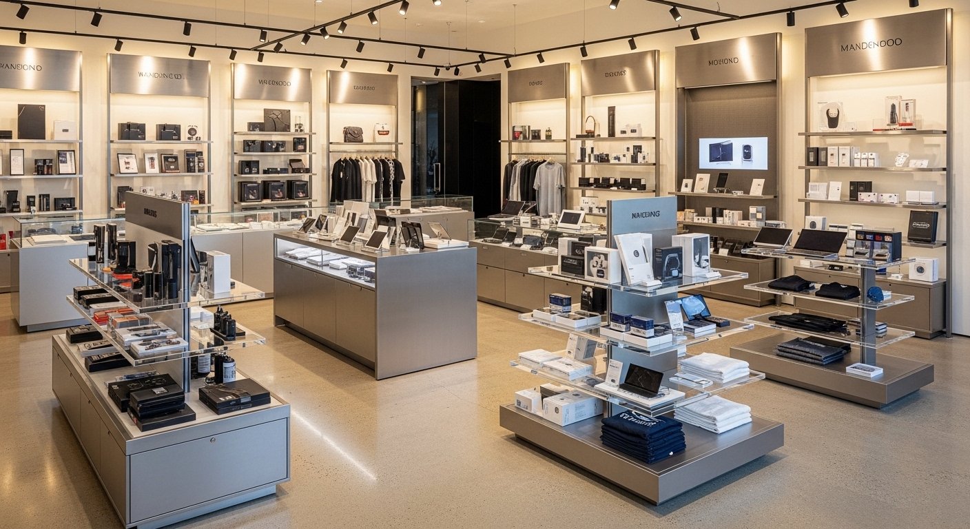 display fixtures high quality surface finish on metal