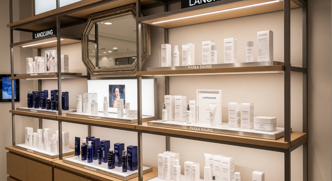 Bespoke shopfittings at a store entrance