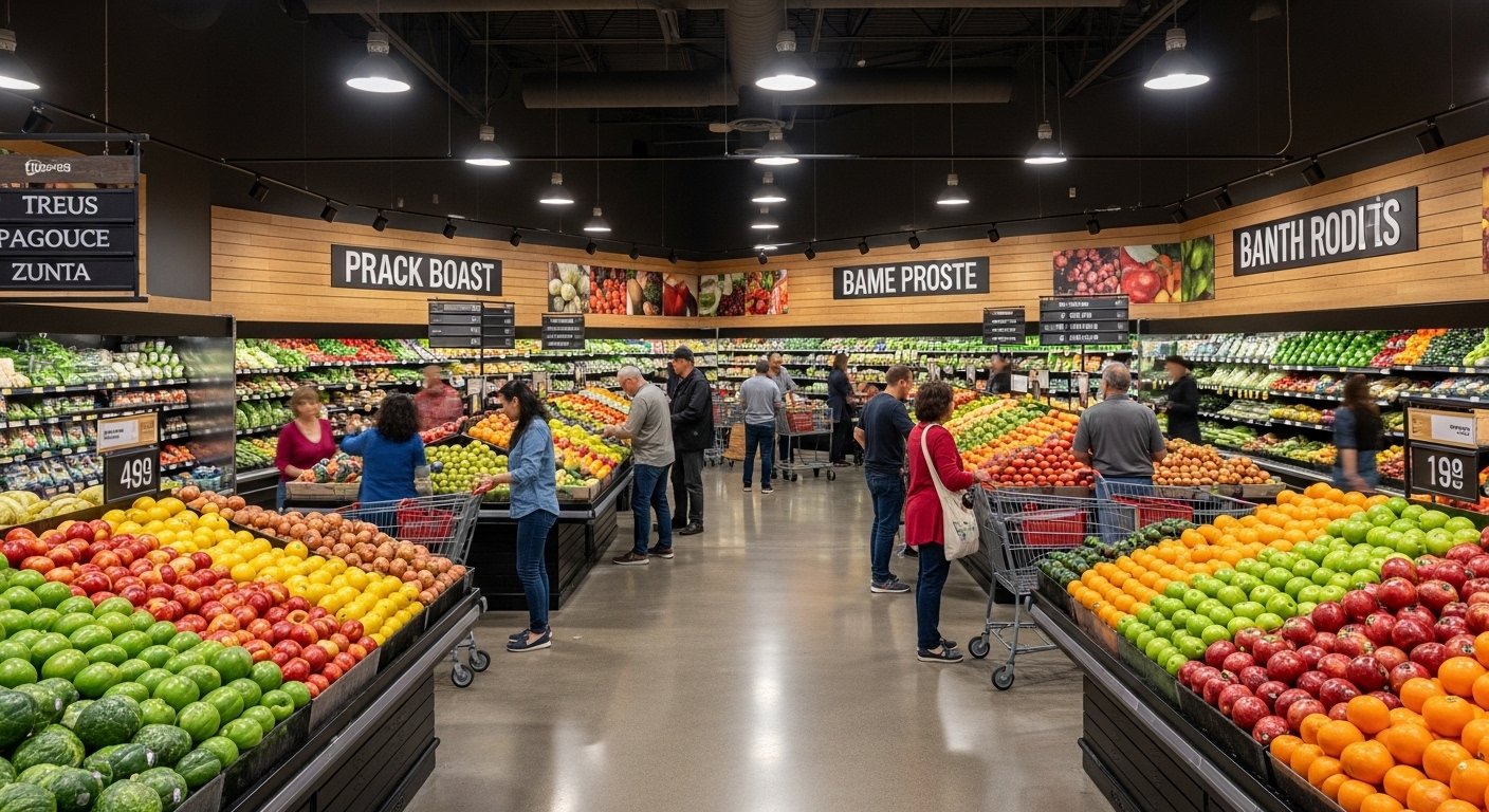 Retail floor plan showing flow of traffic around display fixtures