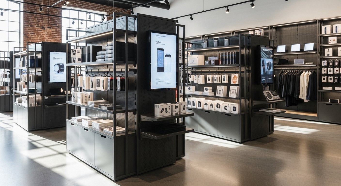 metal display fixtures