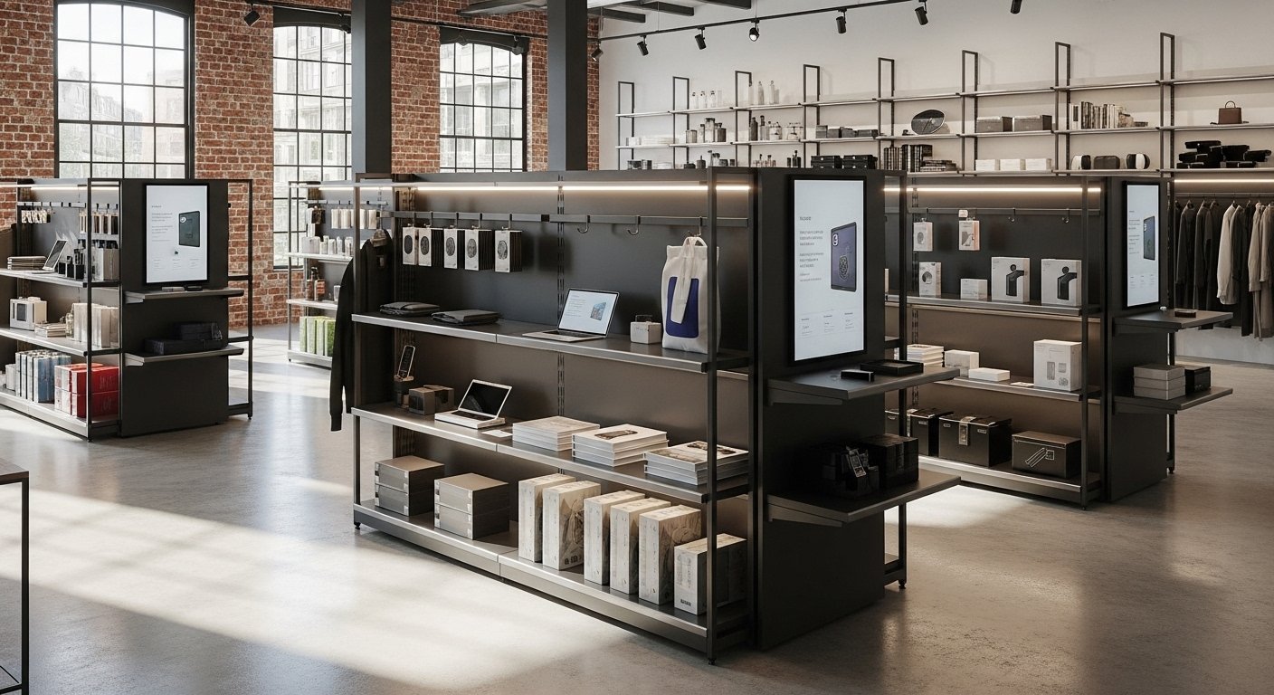 metal display fixtures